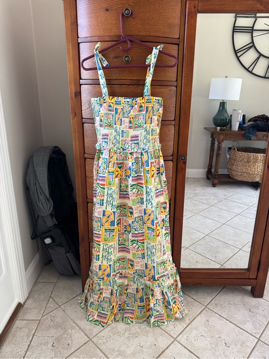 Bila Dresses & Skirts - Bila Multicolor Smocked Sundress with Tie Straps